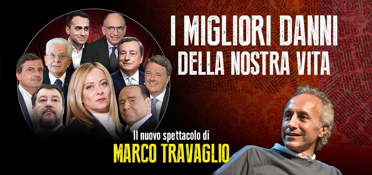"I Migliori danni della nostra vita", ancora pochi posti per lo spettacolo di Marco Travaglio al Metropolitan di Catania - 