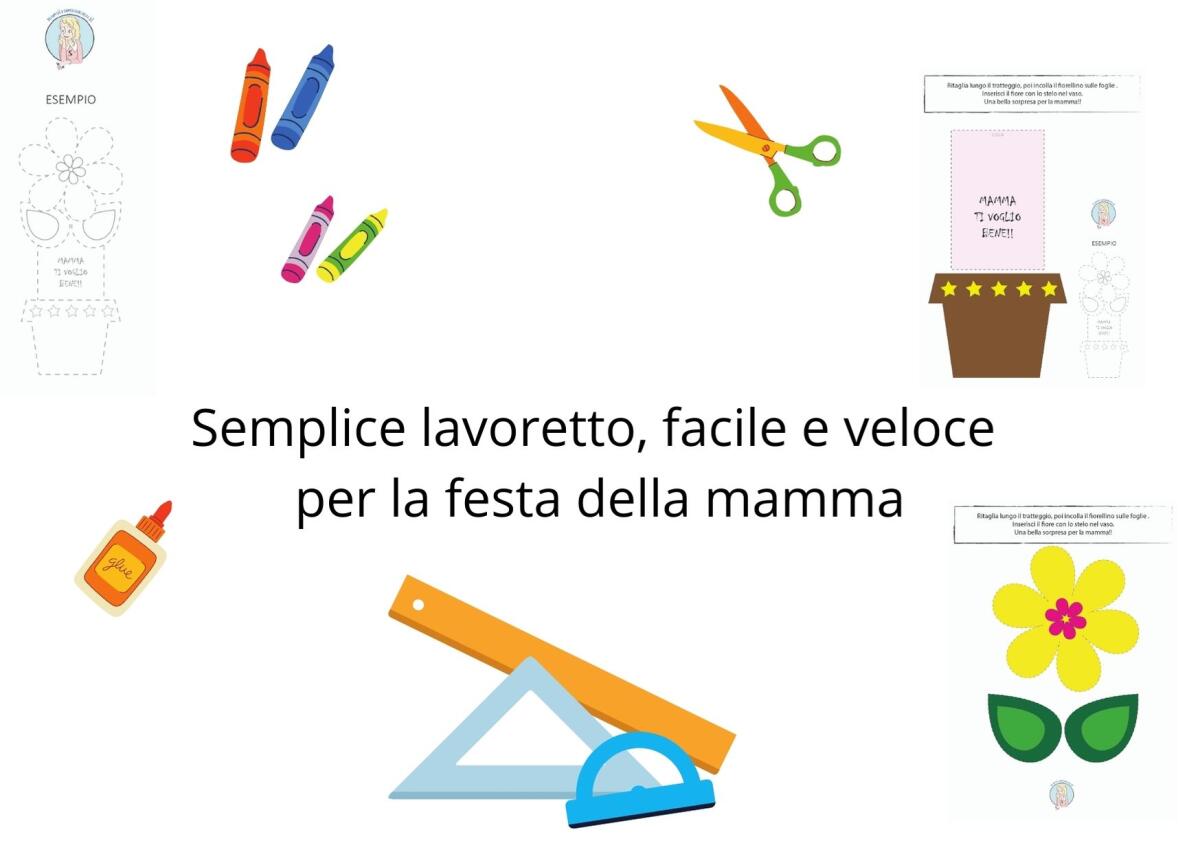 Semplice lavoretto, facile e veloce per la festa della mamma - 