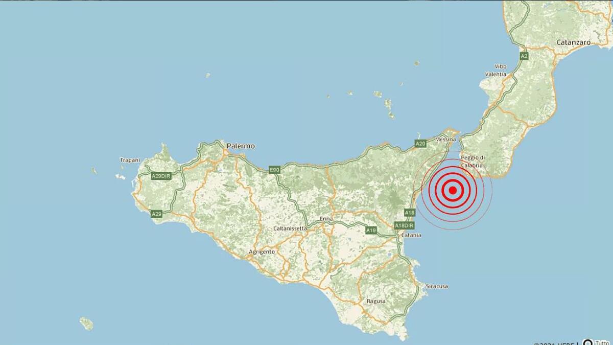 Terremoto tra Catania e Reggio Calabria: scossa in mare, magnitudo 3.3, epicentro a 38 km d’Acireale - 