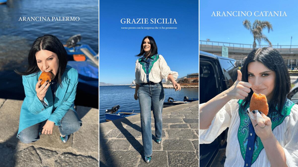Laura Pausini in Sicilia per promozione ma riapre il dibattito: arancino o arancina? - 