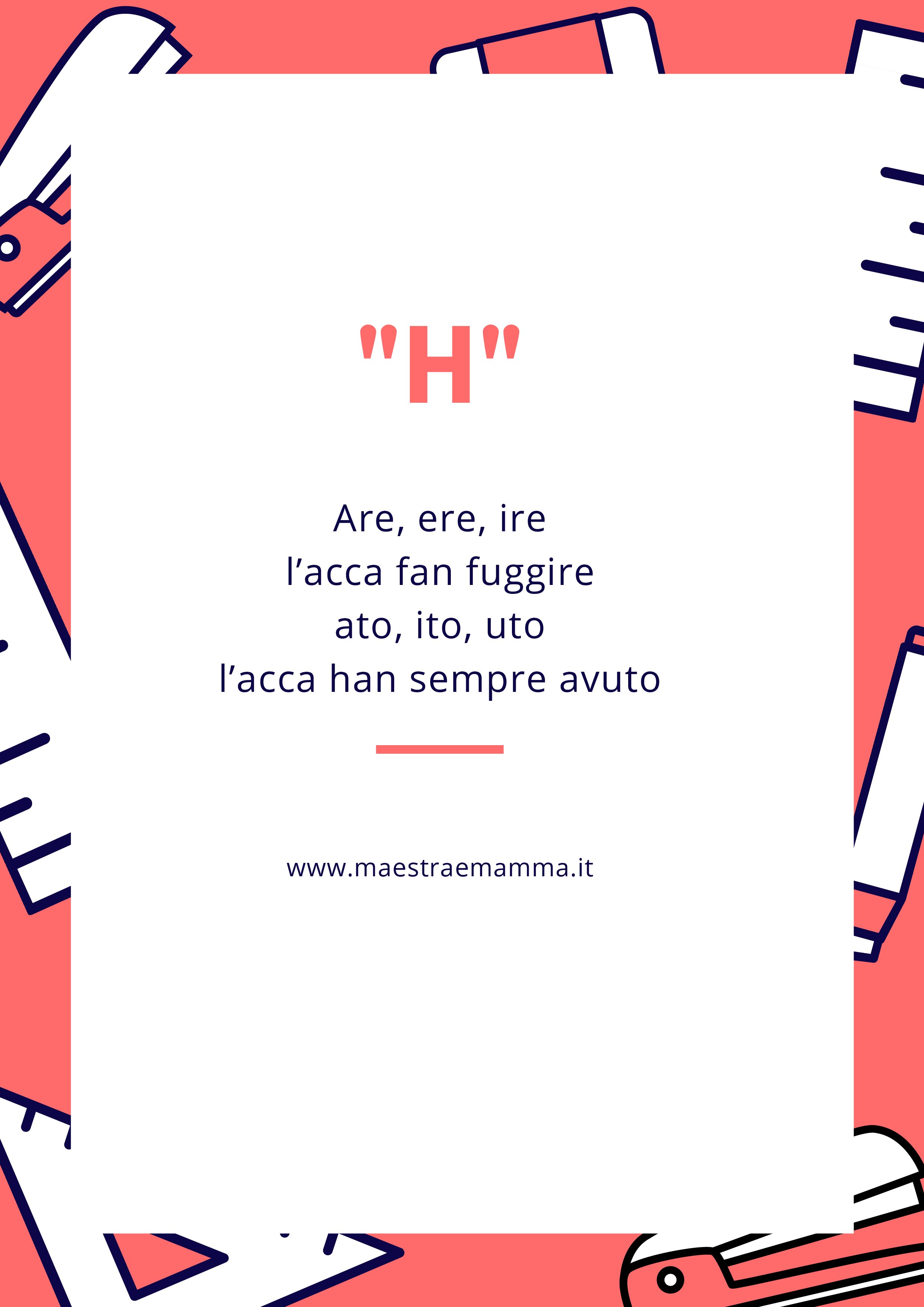 CLICCA QUI: "PDF FILASTROCCHE H"