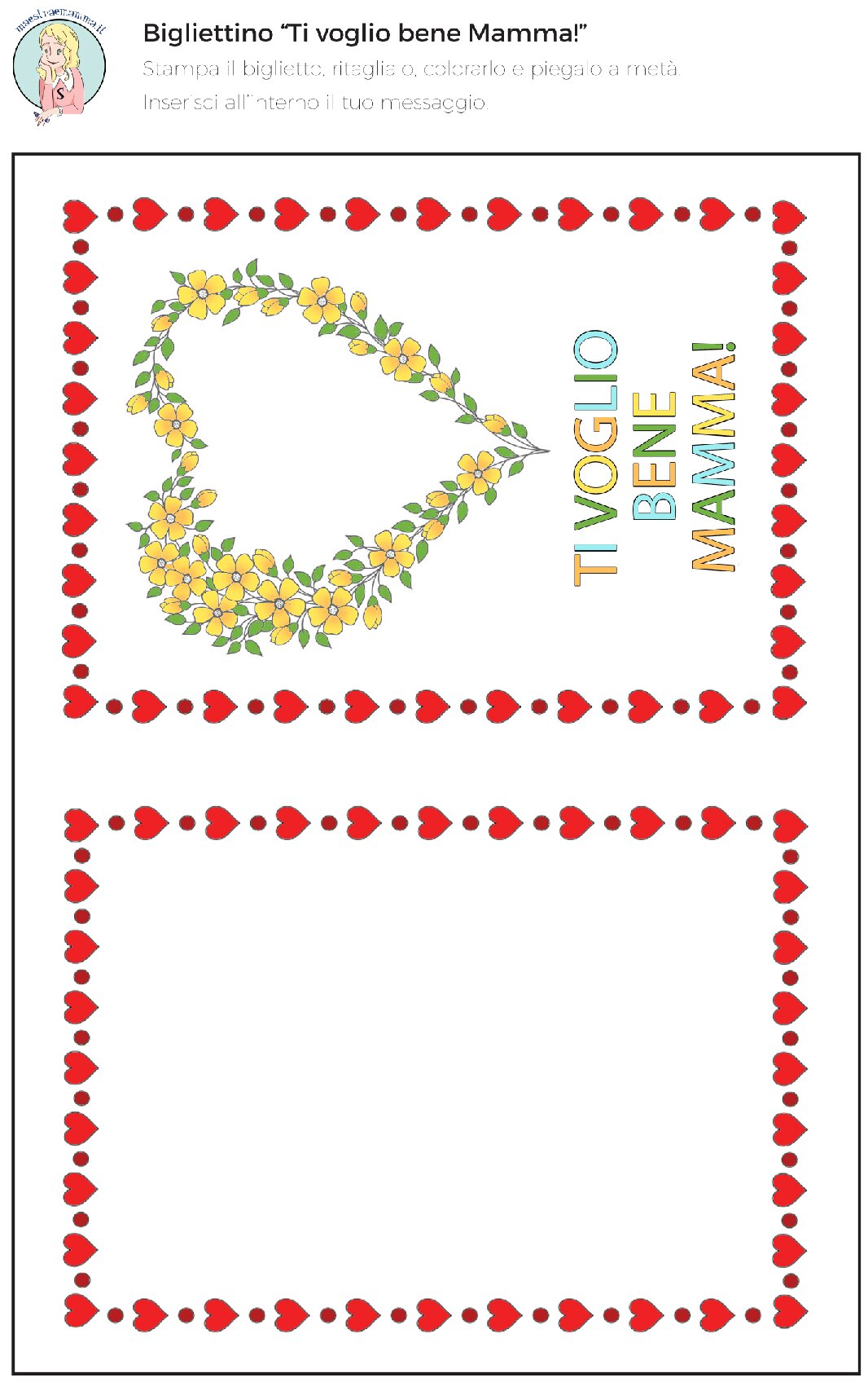 7. PDF da scaricare Card Ti voglio bene mamma- a colori