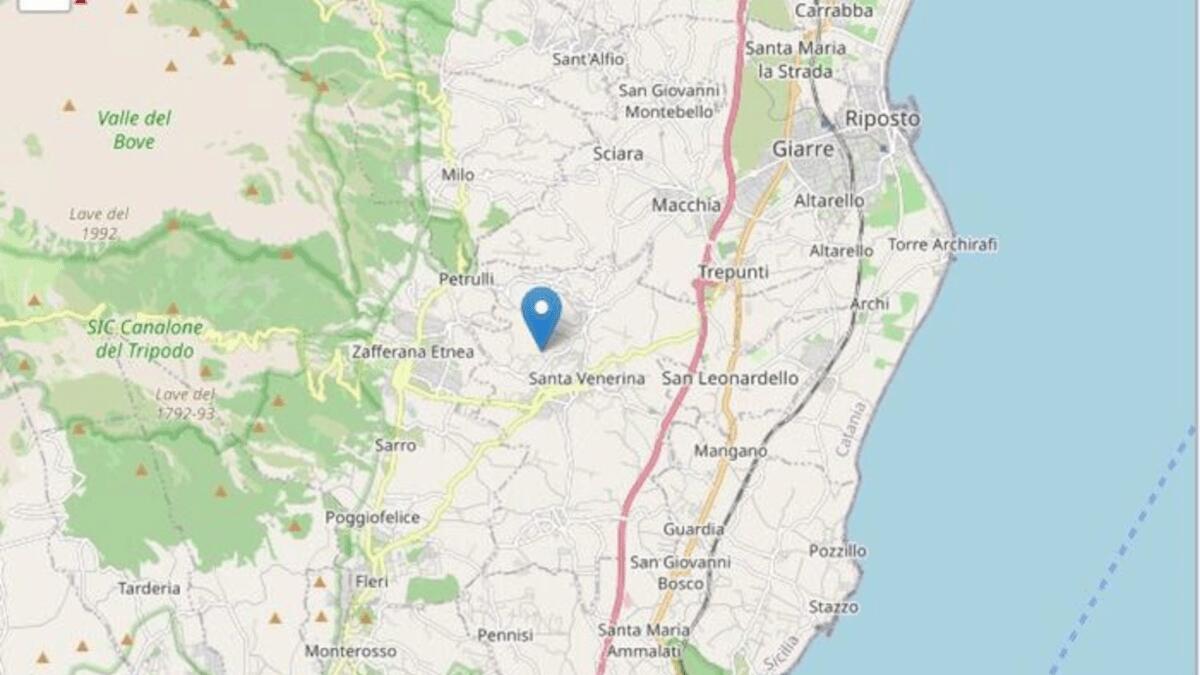 Scossa di terremoto nel Catanese, magnitudo 2.5: non si segnalano danni a cose o persone - 