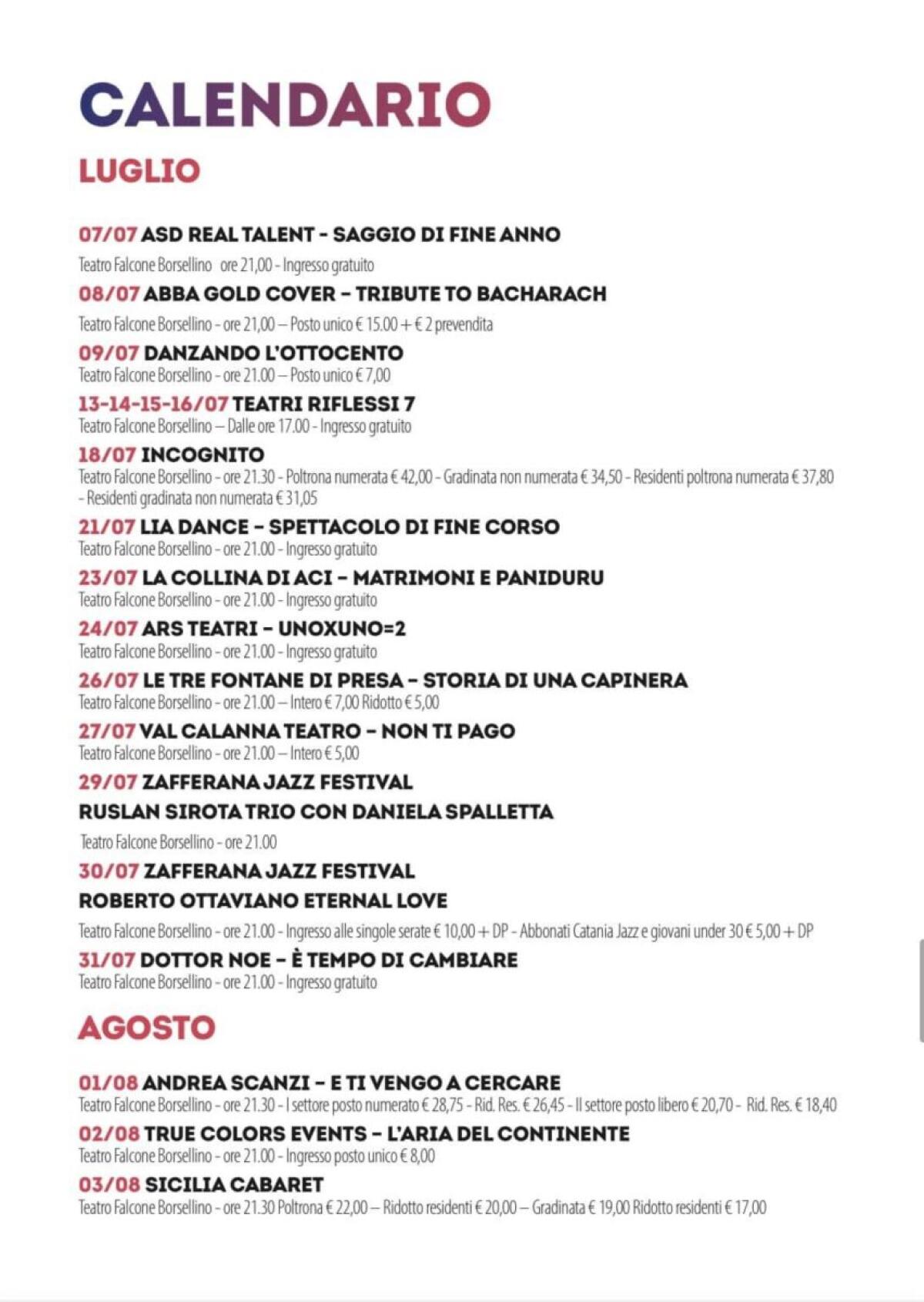 "Etna in scena", a Zafferana si rinnova l'appuntamento con lo spettacolo. Ecco il ricco cartellone di eventi estivi - 