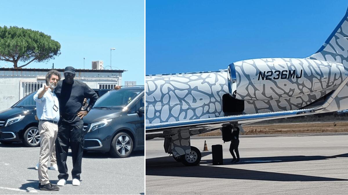 Airjordan è a Catania: l’arrivo all’aeroporto di Michael “Air” Jordan - 