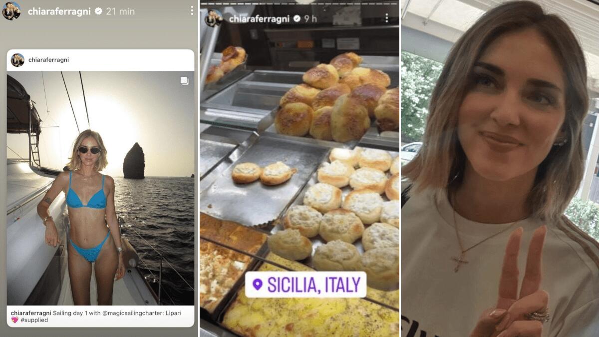Chiara Ferragni si gode la Sicilia ma fa infuriare la parte occidentale: «Che buoni gli arancini!» - 
