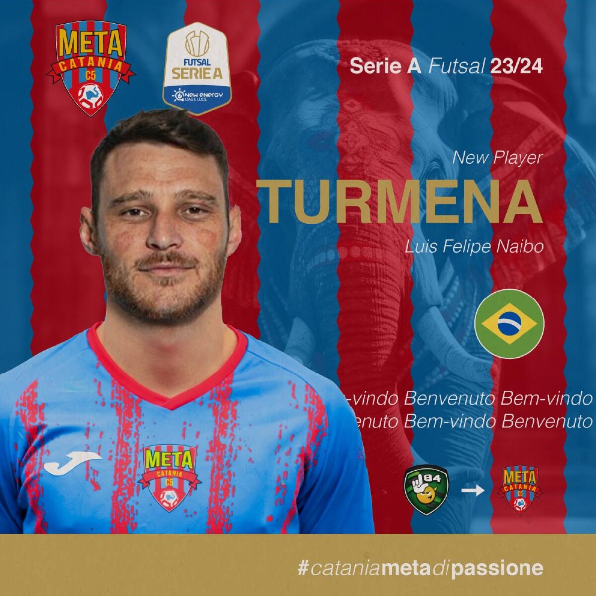 Meta Catania si rafforza con l’arrivo del fenomeno brasiliano Luis Felipe Naibo Turmena - 