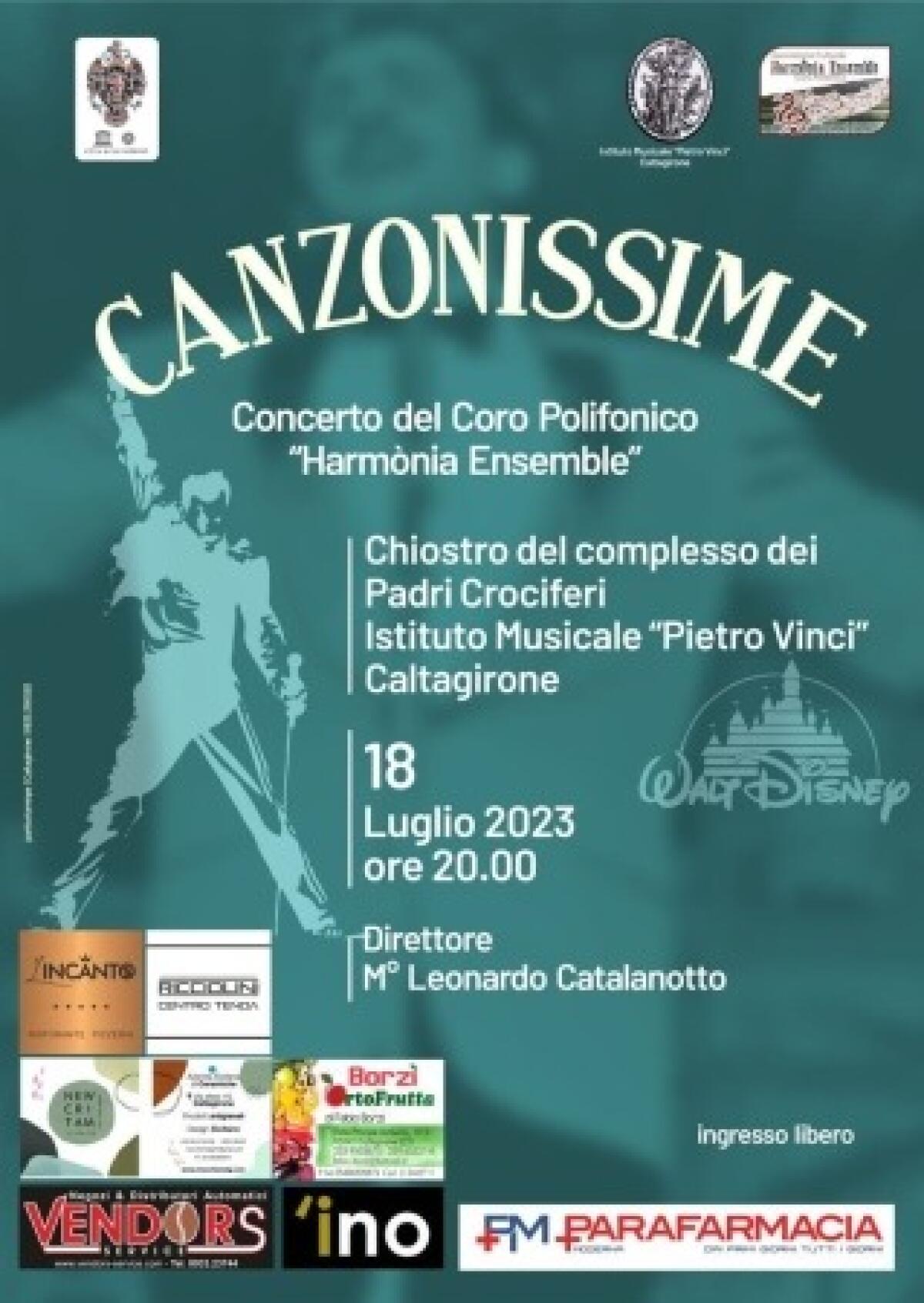 Canzonissime: il Coro polifonico ‘Harmònia Ensemble’ torna con un nuovo concerto nel suggestivo chiostro dei Padri Crociferi a Caltagirone il 18 luglio 2023 - 