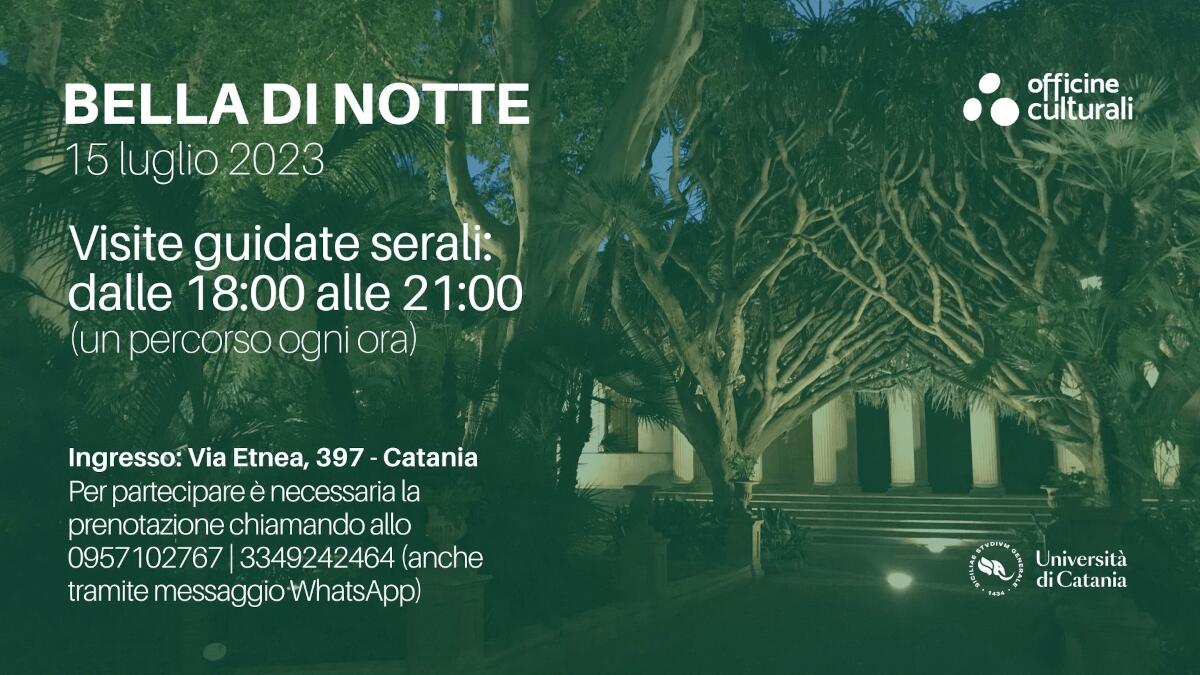 Imperdibile sabato culturale a Catania: visite guidate all’Orto Botanico e al Museo di Archeologia - 