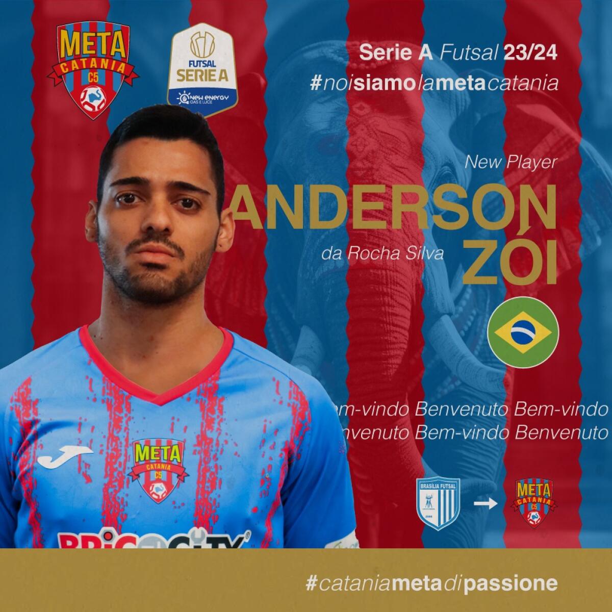 Meta Catania ingaggia il pivot brasiliano Anderson Zōi: un punto di riferimento per il reparto avanzato! - 