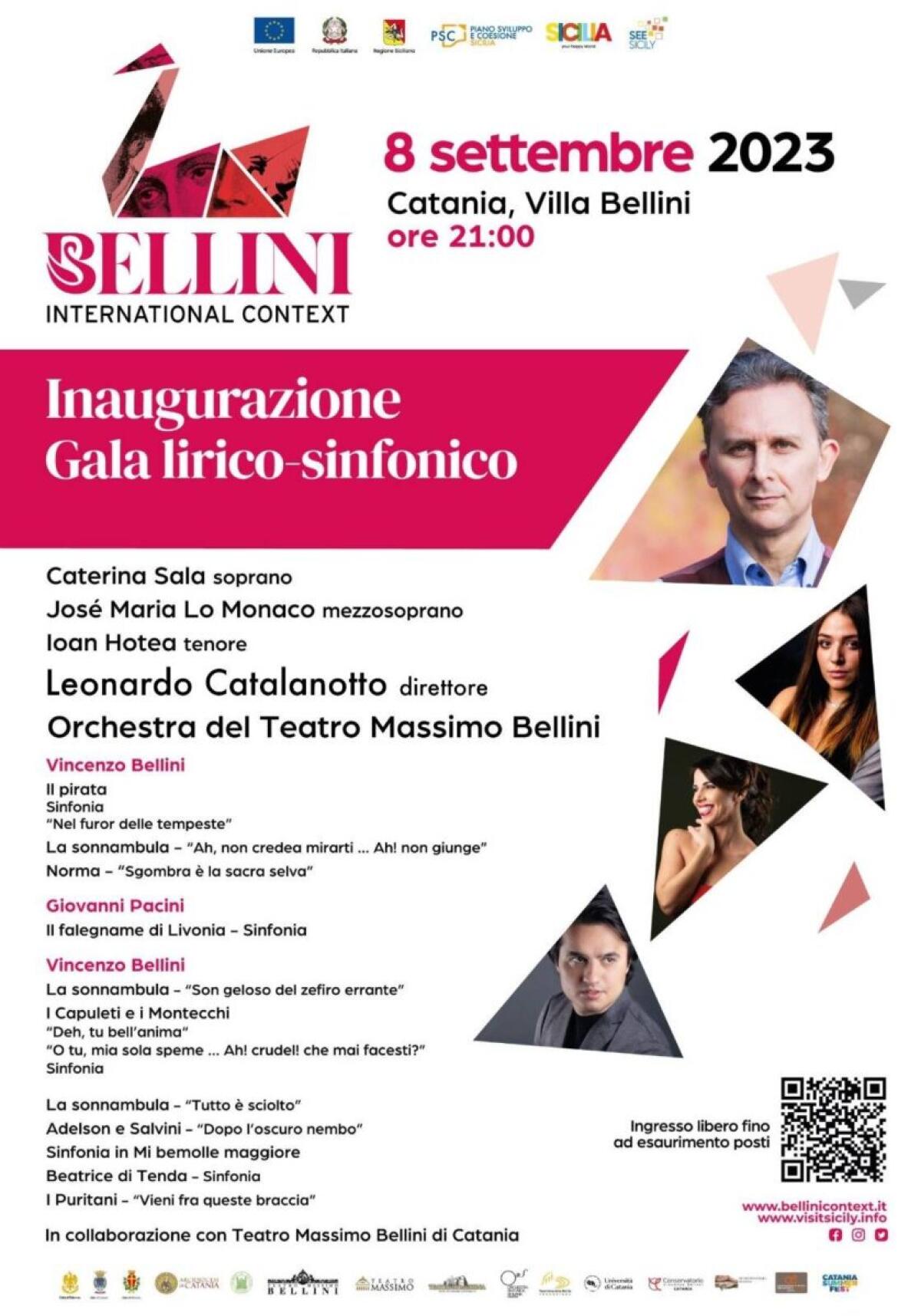 Gran gala lirico-sinfonico alla Villa Bellini di Catania: omaggio a Domenico De Meo con il Teatro Massimo Bellini - 