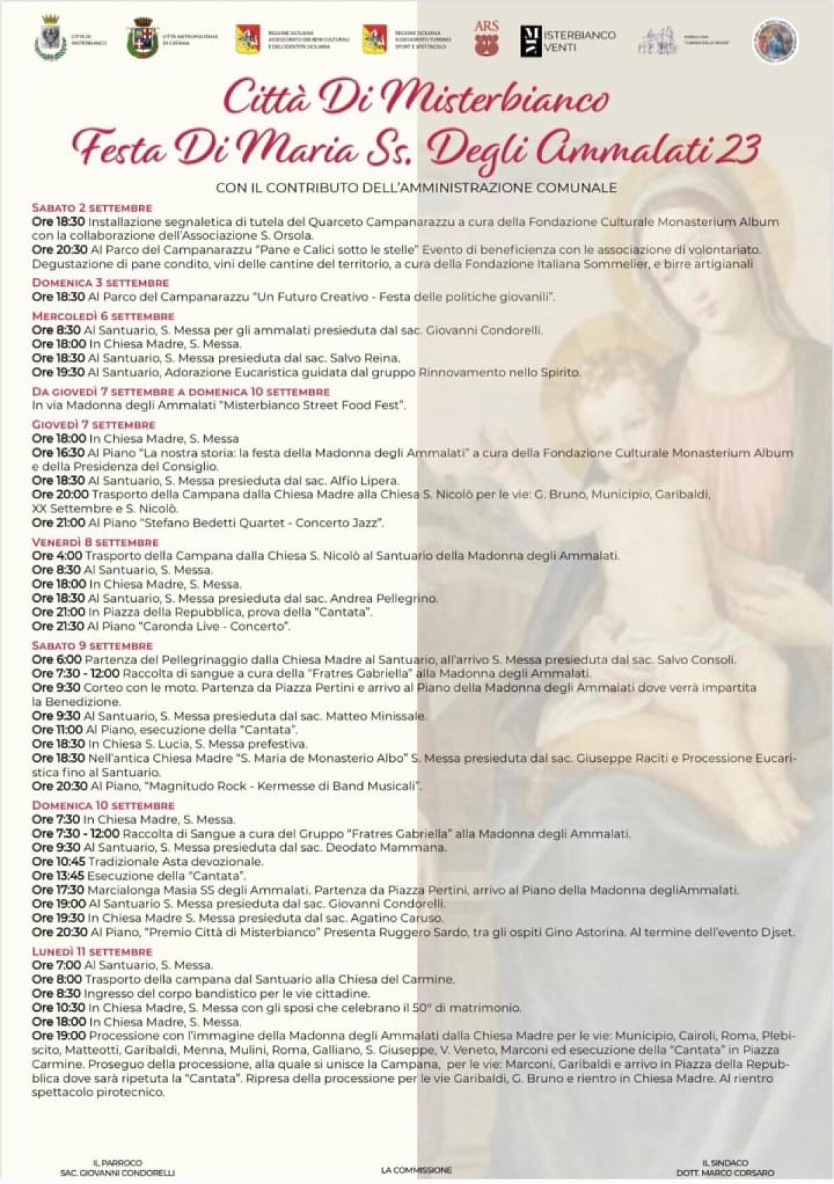 Misterbianco, via alla festa della Madonna degli Ammalati. Ecco il programma - 