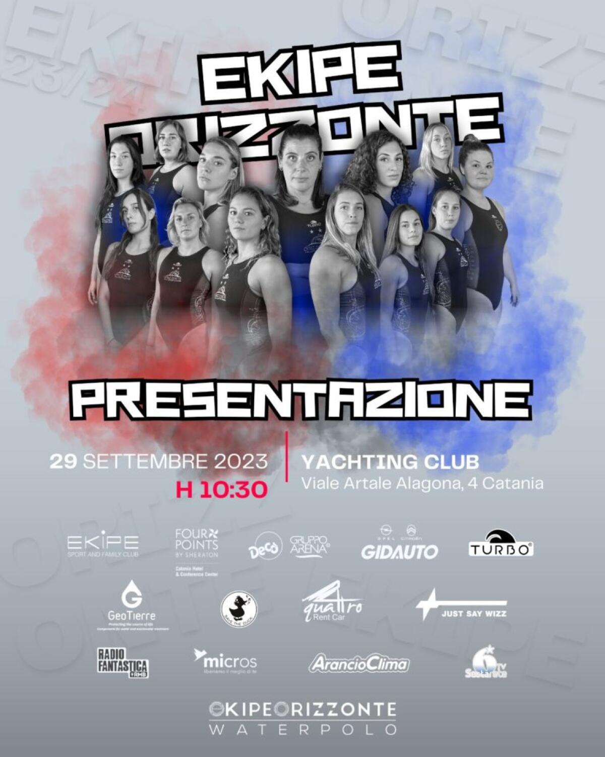 Ekipe Orizzonte Catania: Presentazione ufficiale della rosa per il nuovo campionato di Serie A1 di pallanuoto femminile - 