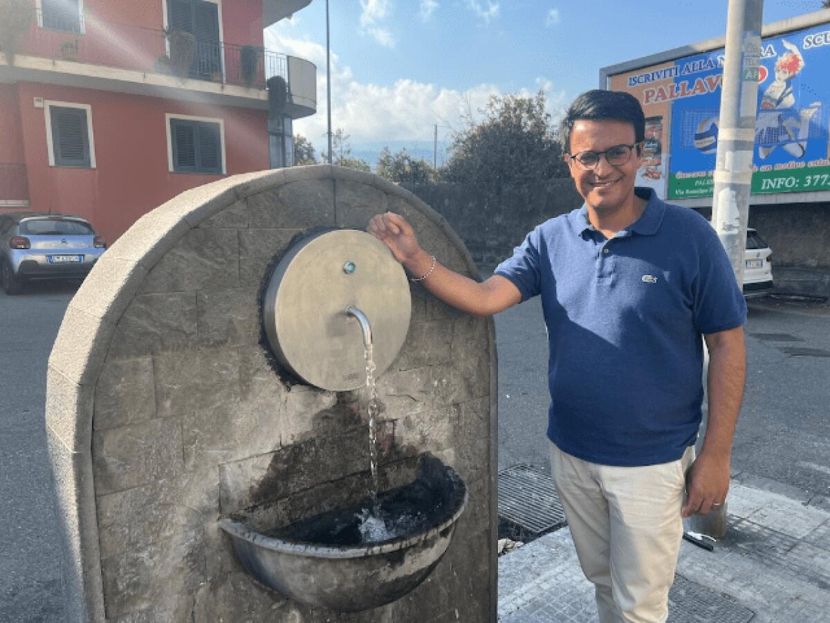 Riposto: Riaperta la prima fontana con sistema temporizzato e telecamera, priorità alla lotta agli sprechi idrici - 