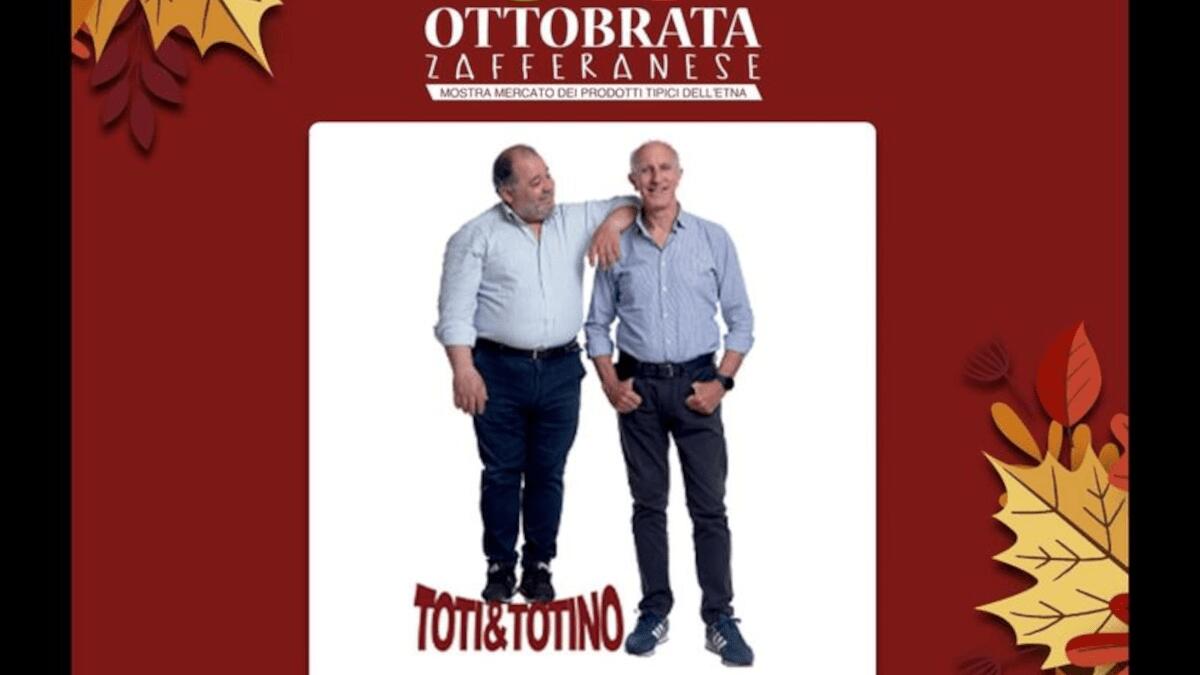 Toti e Totino chiudono l’Ottobrata Zafferanese: spettacolo gratuito a Zafferana Etnea - 