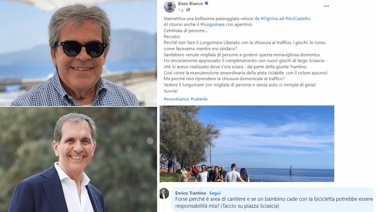 Imbarazzante faida Social tra Enrico Trantino ed Enzo Bianco mentre Catania sprofonda - 