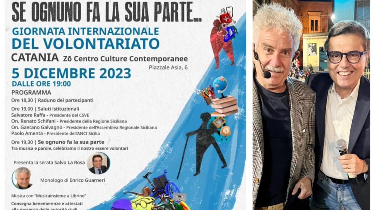 Giornata Internazionale del Volontariato, Salvo La Rosa annuncia un evento da non perdere. Qualche dettaglio - 
