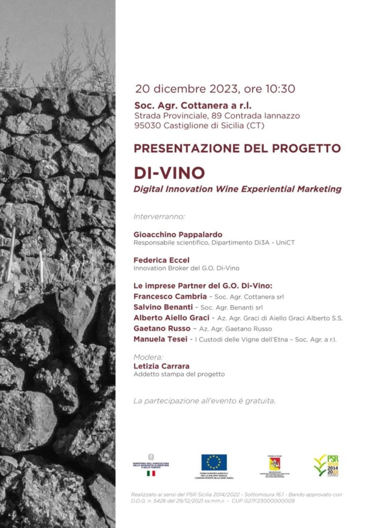 Assovini annuncia il progetto Di.Vino per valorizzare il legame Vino-Etna - 