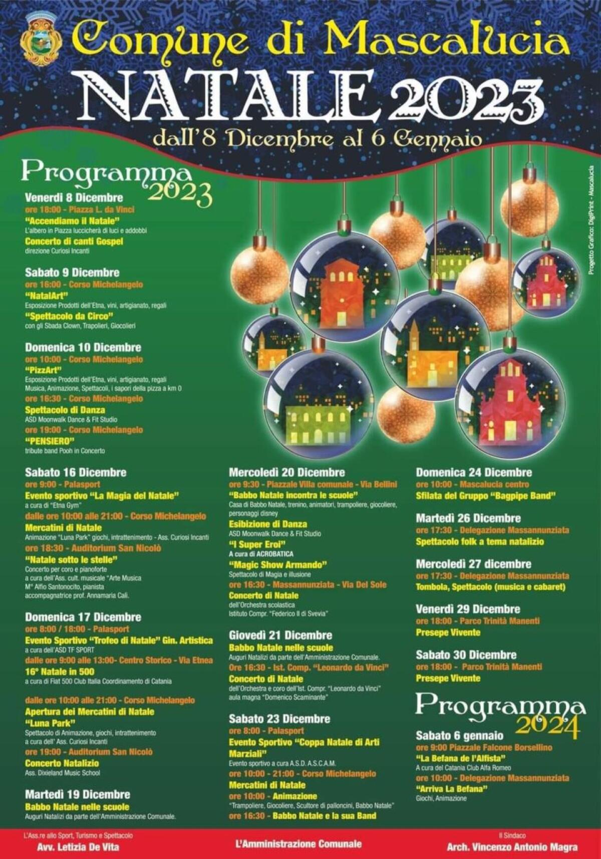 Natale 2023 a Mascalucia, in dettaglio il ricco programma di eventi natalizi - 
