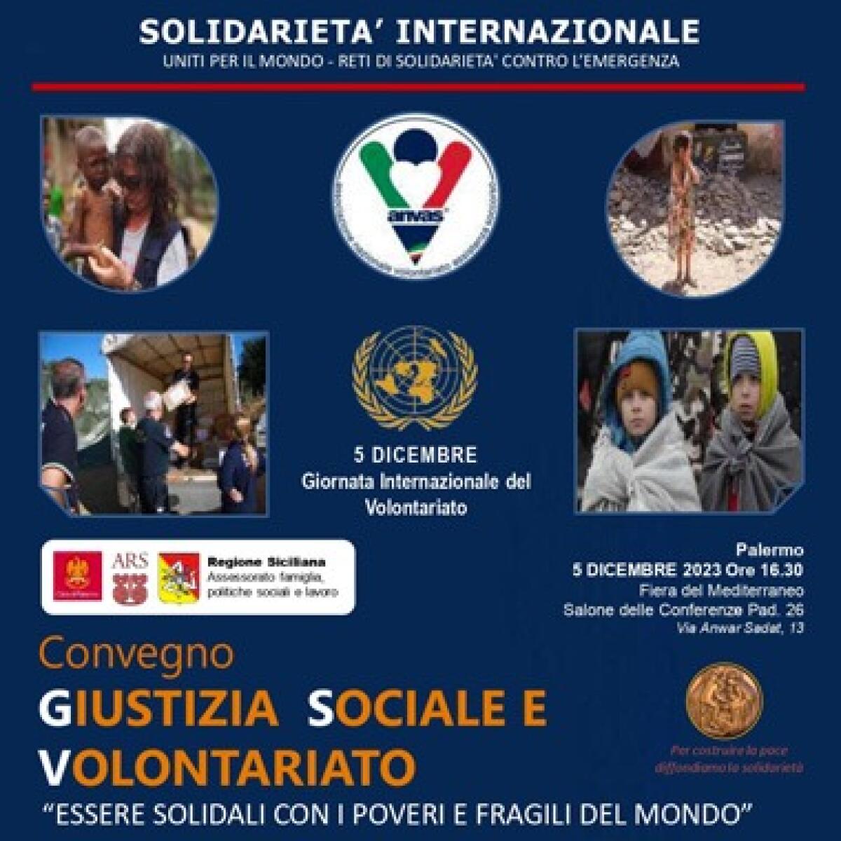 Convegno sulla Giornata Internazionale del Volontariato a Palermo: Giustizia Sociale e Solidarietà con i Poveri del Mondo - 