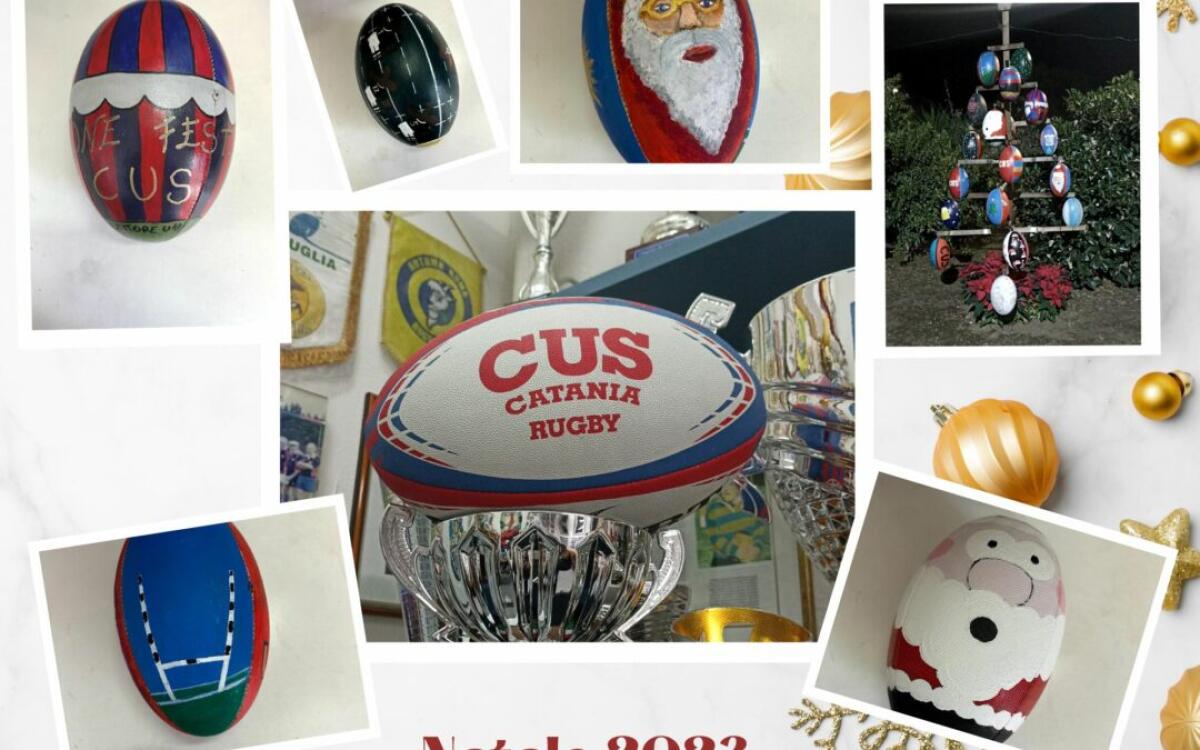 CUS Catania: Inaugurato l'Albero di Natale Rugby con Palloni Dipinti dai Giovani Atleti - 