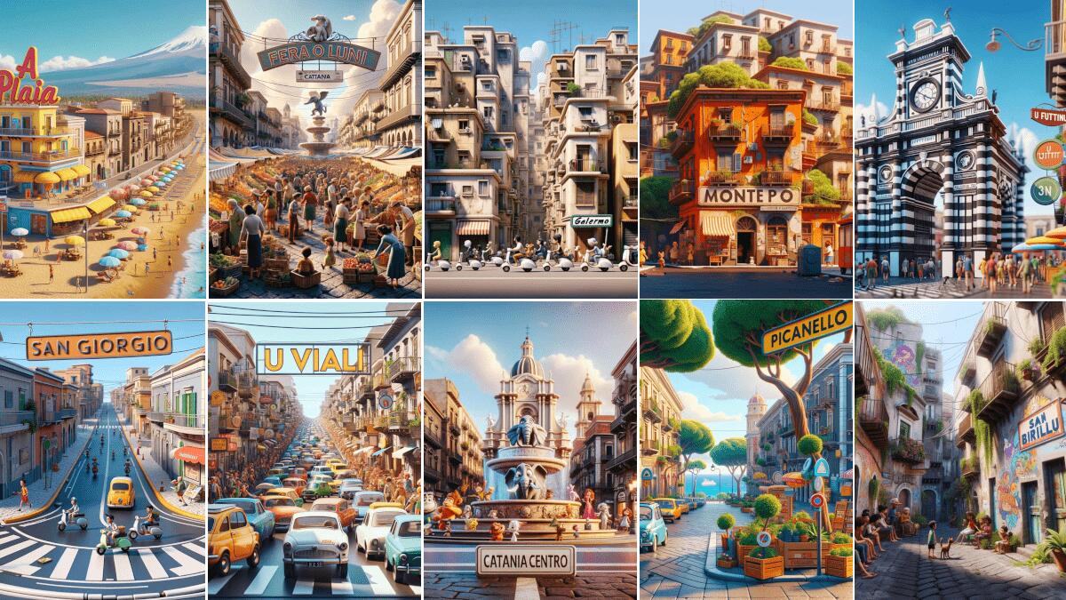 Catania Disney Pixar parte seconda: le foto degli altri quartieri "animati" - 