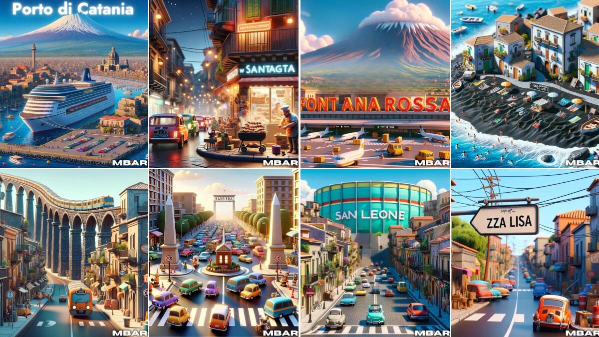 Catania Disney Pixar: terza e ultima parte dei quartieri catanesi secondo l'AI - 