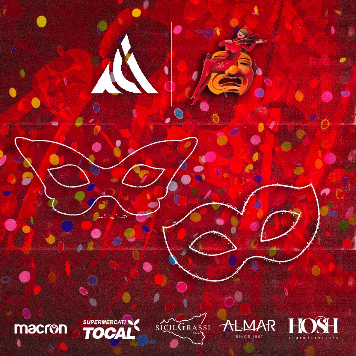 Acireale Calcio: Carnevale in granata con maschere personalizzate! - 