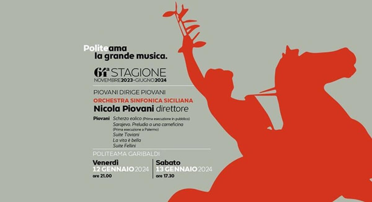 Nel magico mondo della musica cinematografica: Nicola Piovani dirige Piovani con l'Orchestra Sinfonica Siciliana - 