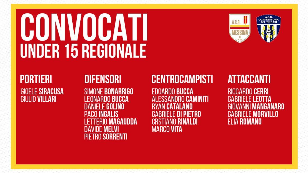 L'Under 15 Regionale del Messina cerca il riscatto contro il Comprensorio del Tindari - 