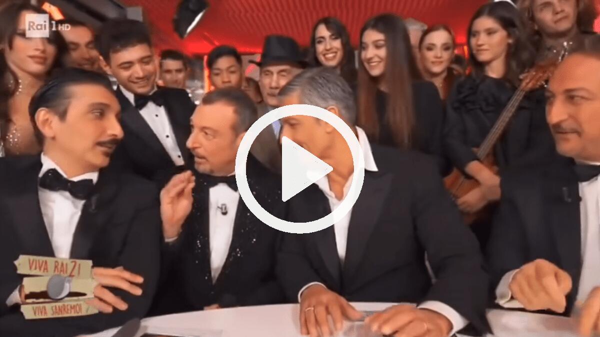 Botta e risposta a Sanremo 2024, Fiorello: «Gag terrificante», Amadeus: «Carina e divertente» - 