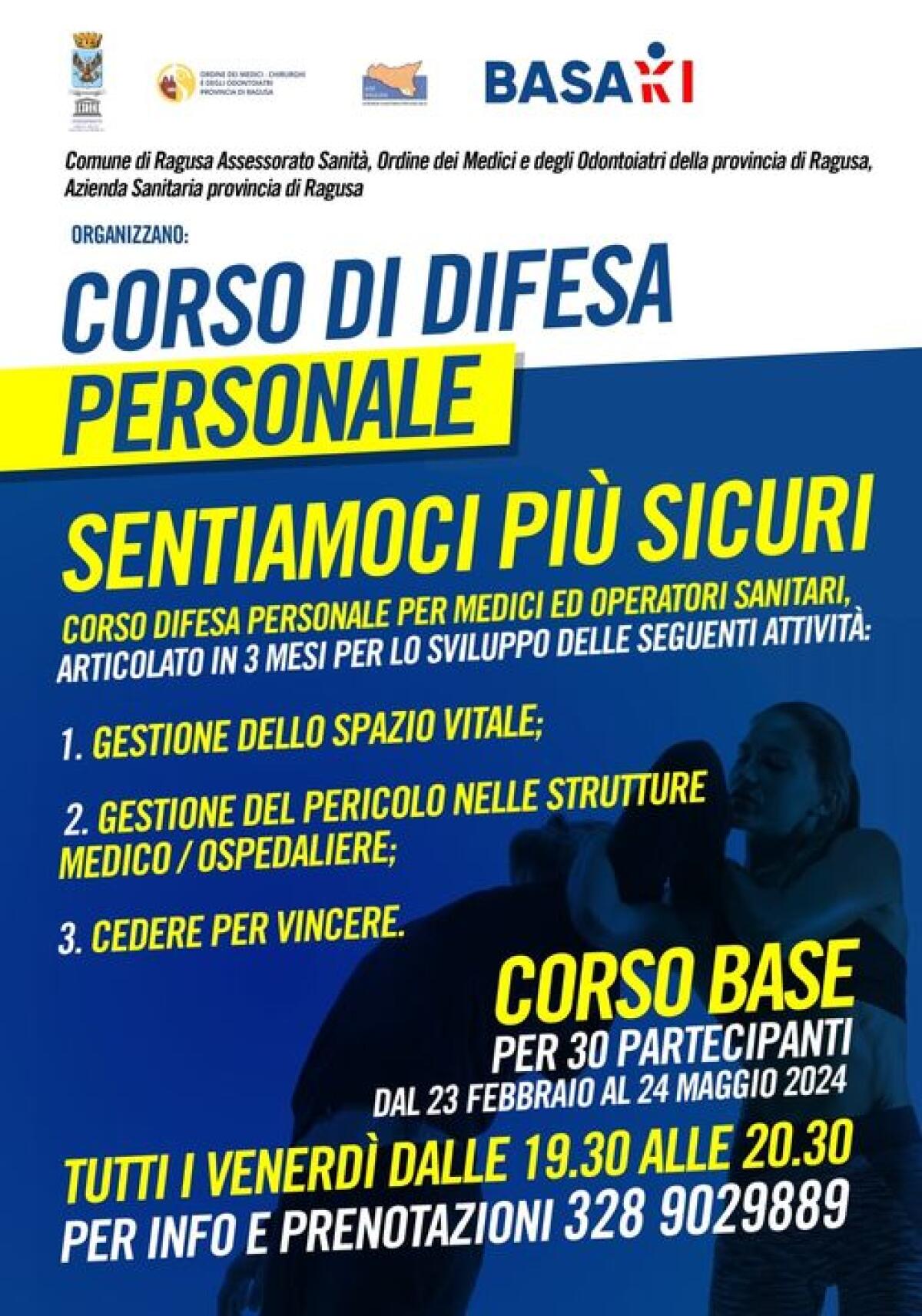 Corso di difesa personale per operatori sanitari a Ragusa - 