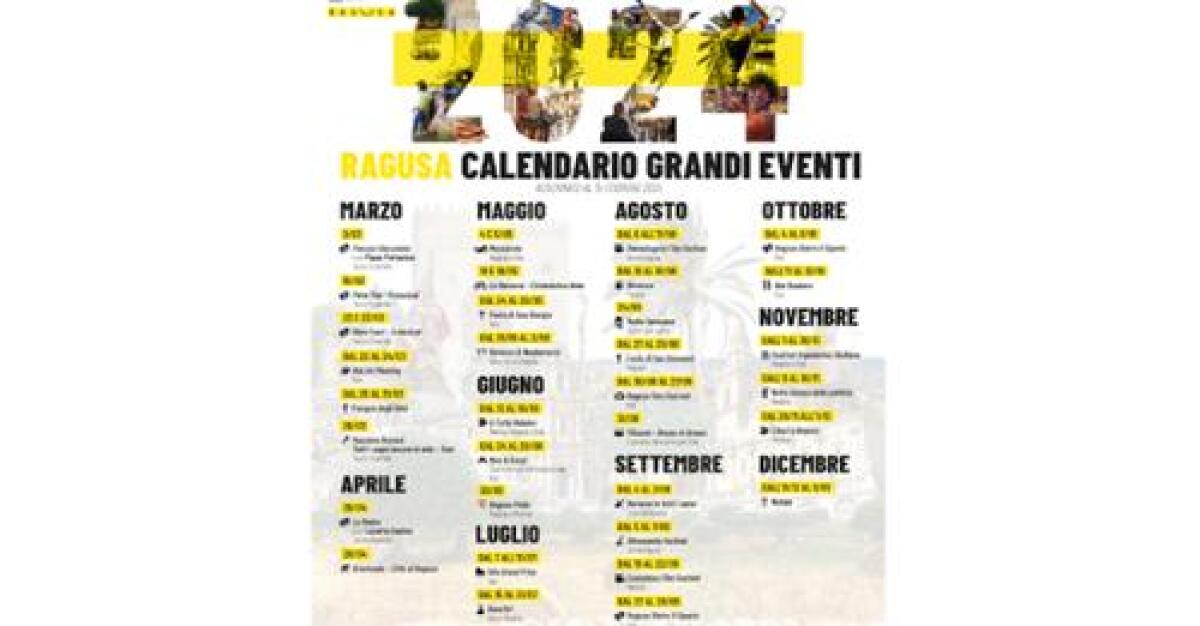 Calendario Grandi Eventi Ragusa 2024: una panoramica delle iniziative più importanti - 