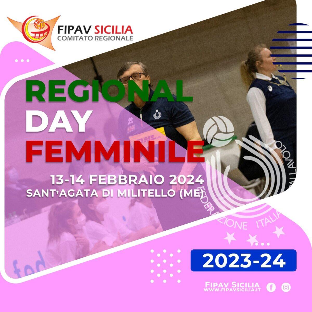 Regional Day Femminile al PalAuxilium di Sant'Agata di Militello - 