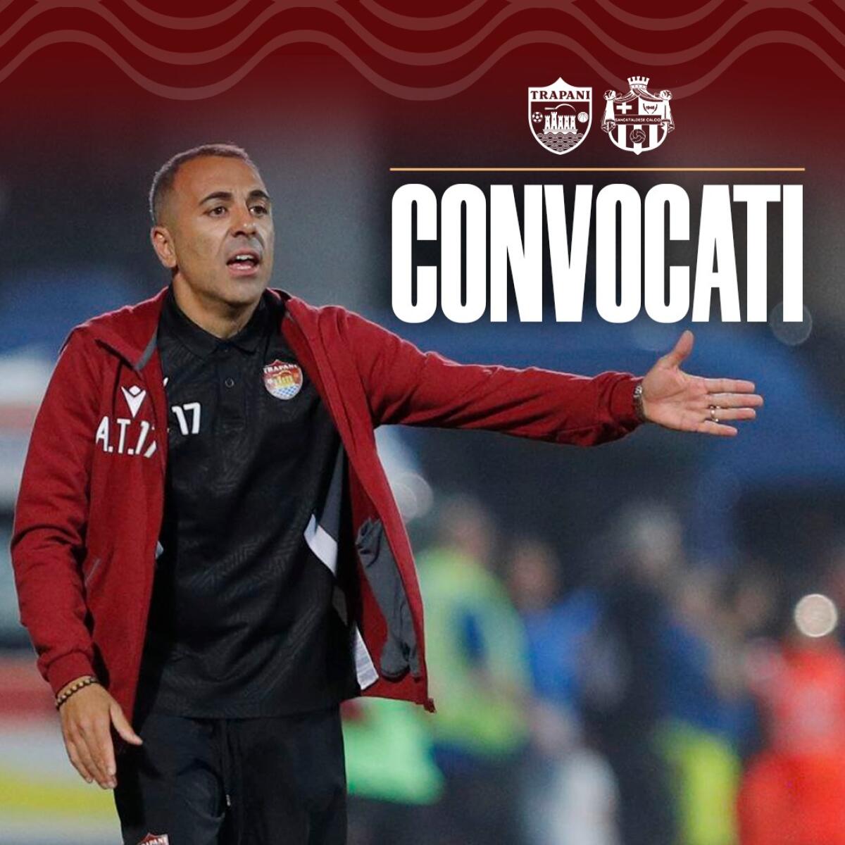 Convocati Trapani-Sancataldese: la lista di mister Alfio Torrisi. - 