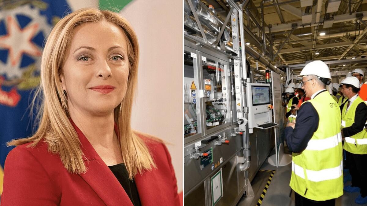 Presidente Consiglio a Catania: Giorgia Meloni in visita alla Gigafactory 3Sun di Enel - 
