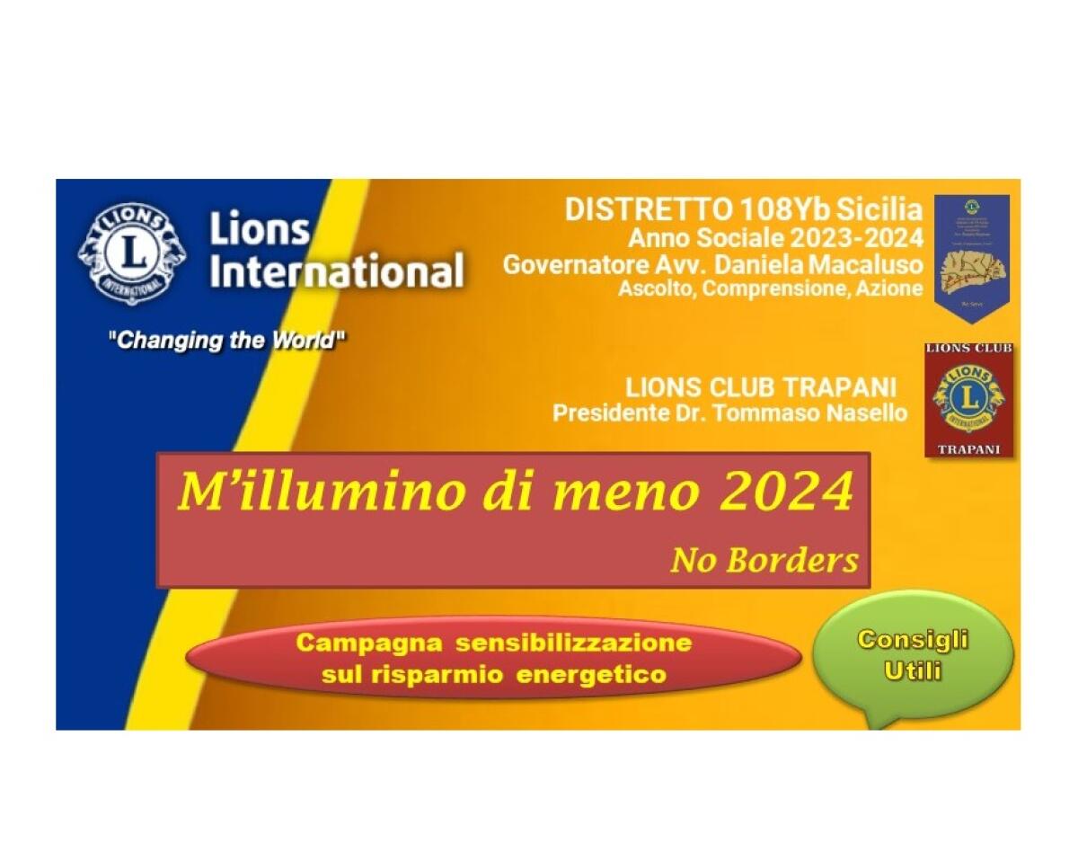 Il Comune di Trapani aderisce alla campagna "Mi illumino di meno" con lo spegnimento del Palazzo Senatorio - 