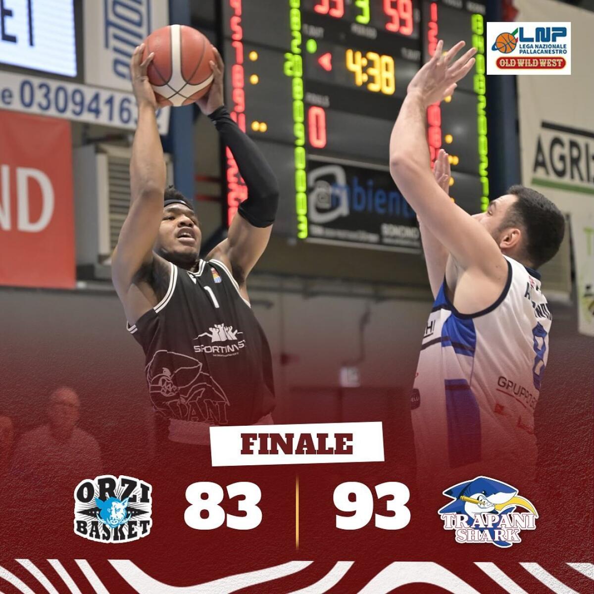 Trapani Shark vince contro Orzinuovi: 83-93 - 