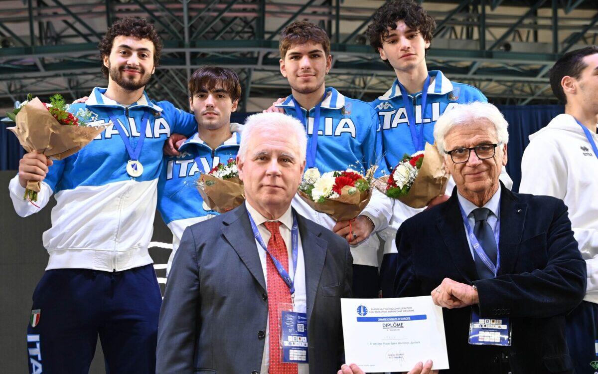 Trionfo dell'Italia alla spada maschile Under 20 - Europei Giovani Napoli 2024 - 