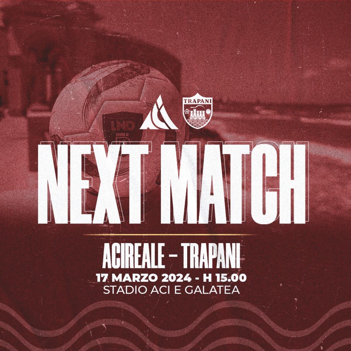 Acireale-Trapani: modifica orario di inizio del match - 