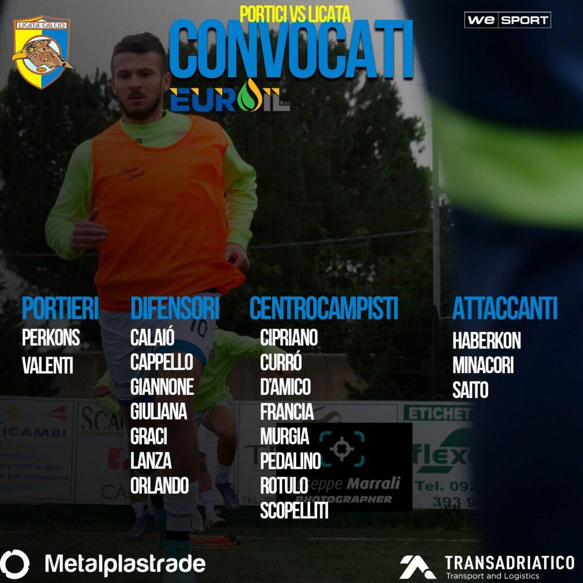 Licata Calcio: Convocati per il match contro il Portici - 