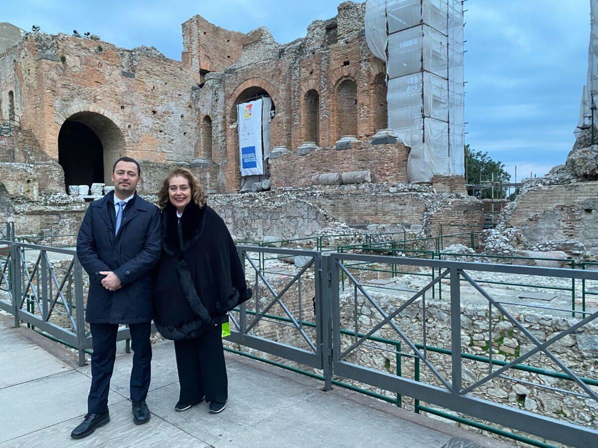 Restauro del "portico post scena" al Teatro Antico di Taormina: in corso i lavori. - 