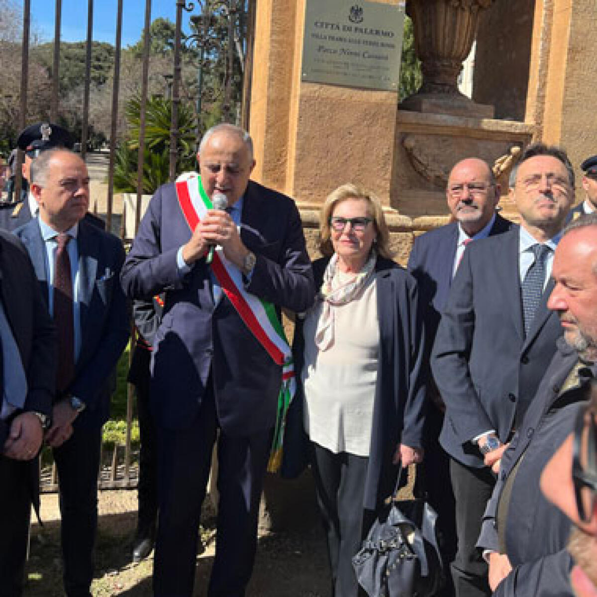 Villa Trabia intitolata al Vicequestore Ninni Cassarà - Dichiarazione del sindaco - 
