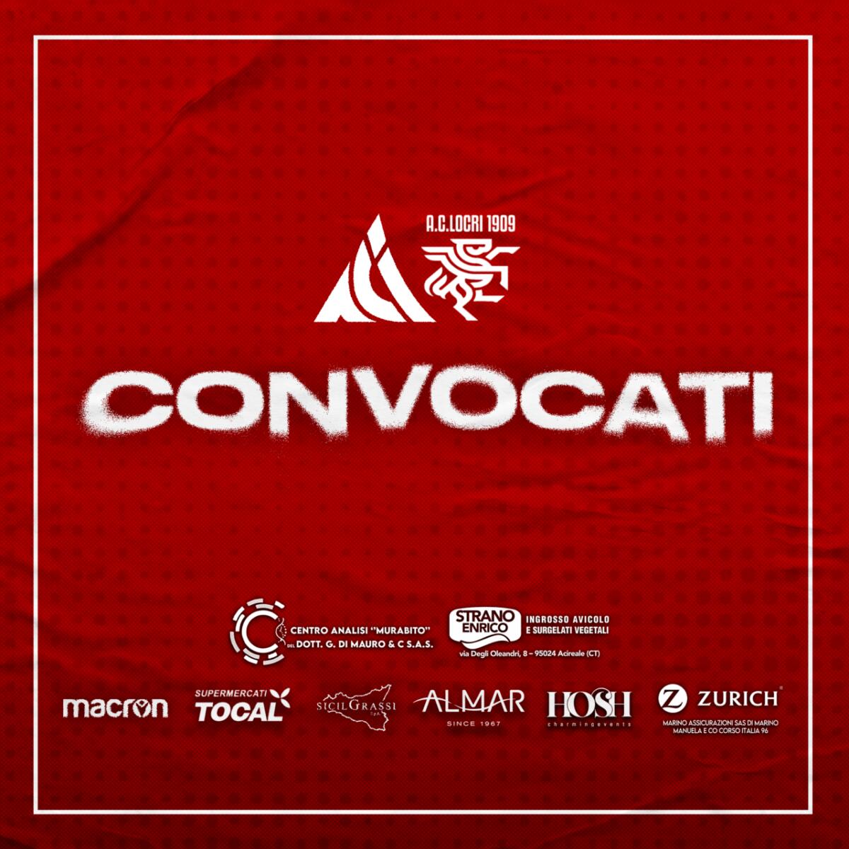 Convocati 21 calciatori per la sfida contro il Locri: assenti Montaperto e Lucchese - 