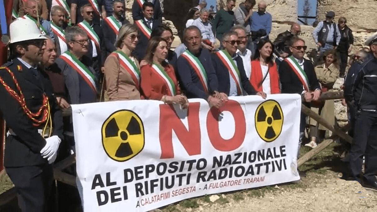Manifestazione NO al deposito di scorie radioattive a Trapani - 