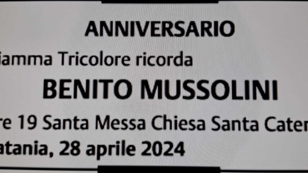 Chiesa Catania celebra morte Mussolini: Arcivescovo Renna annulla e dispone chiusura - 