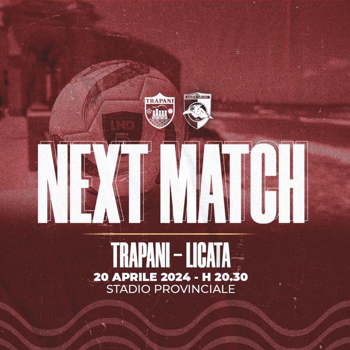 Trapani-Licata anticipata al 20 aprile. - 