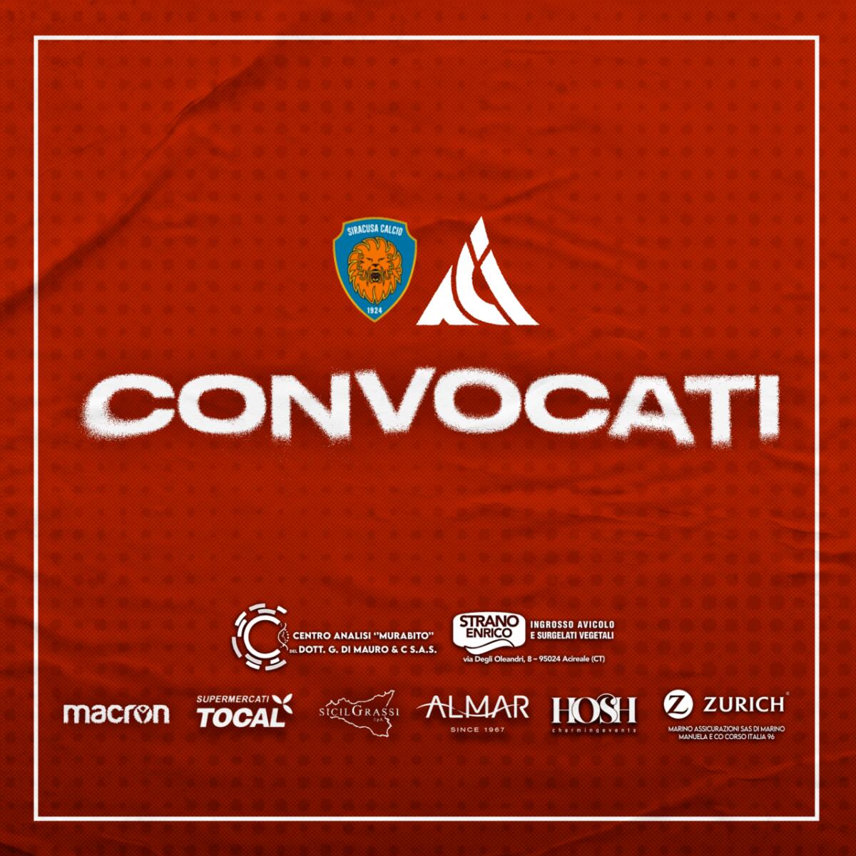 Acireale Calcio: 21 convocati per la semifinale playoff contro il Siracusa - 
