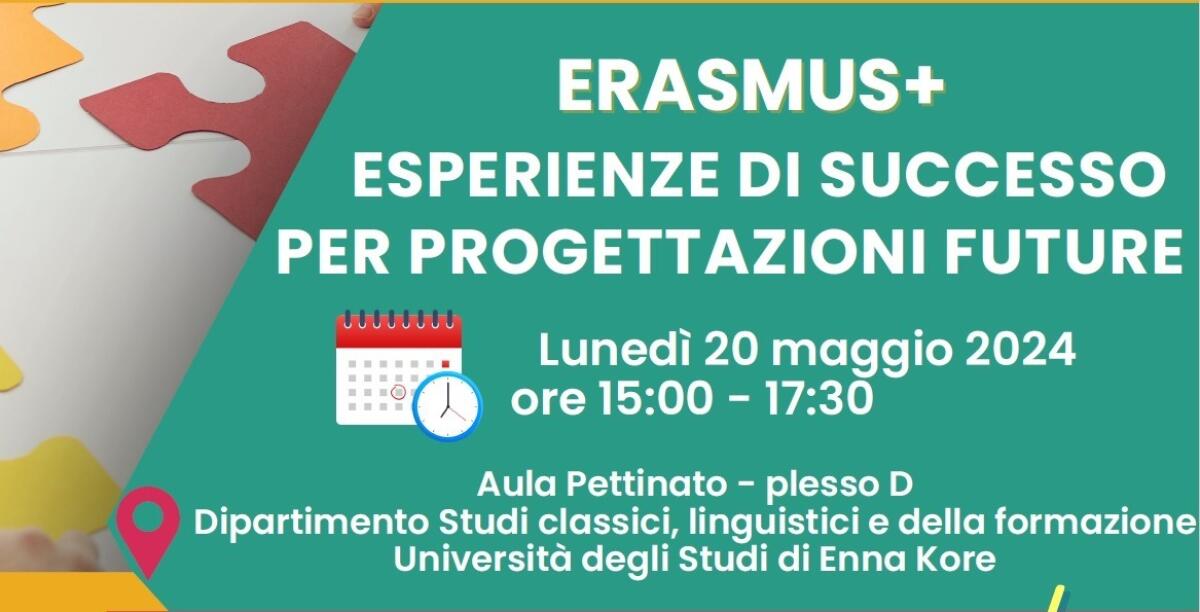 Convegno "Erasmus + Esperienze di successo in Sicilia" a Enna - 