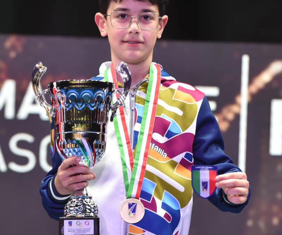 Luigi Cardaci del Cus Catania Scherma: Campione Italiano U14 di Spada - 